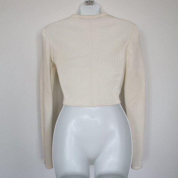 ZARA WOMAN CROP TOP Long Sleeves Shirt Casual Stretch Round Neck - XS - Picture 5 of 5